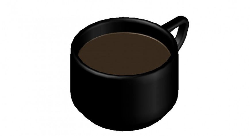 Creative kitchen tea cup 3d block cad drawing details max file