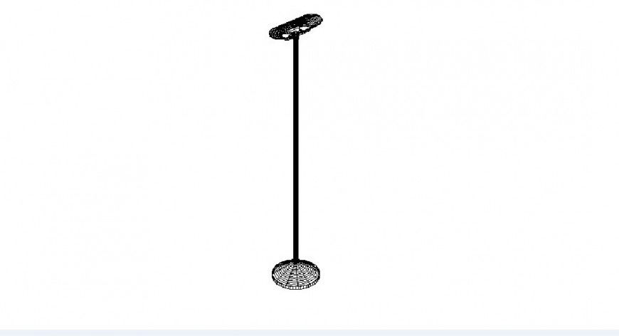 Creative light pole 3d model cad drawing details dwg file