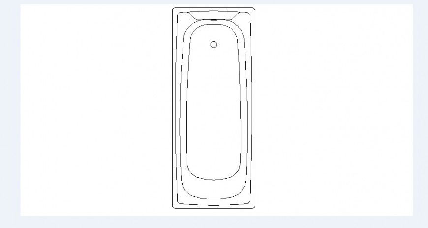 Creative Long bathtub elevation block drawing details dwg file