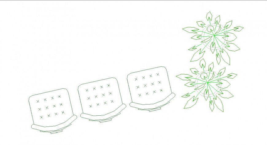 Creative miscellaneous garden furniture blocks cad drawing details dwg file