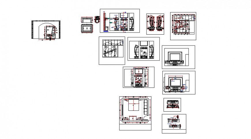 Creative multiple ceiling plans cad drawing details dwg file