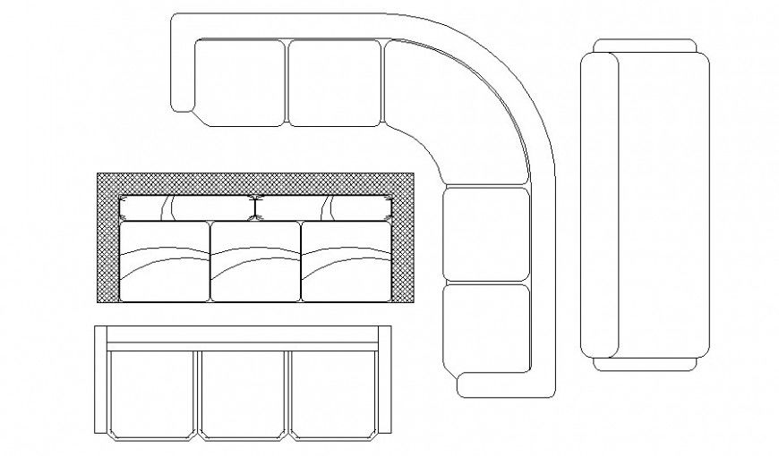Creative Modern Sofa Set CAD Blocks Multiple Designs