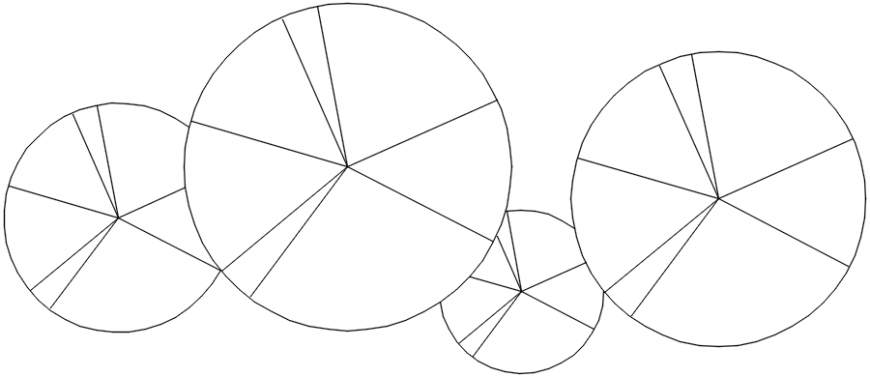 Creative multiple tree clump plant blocks cad drawing details dwg file