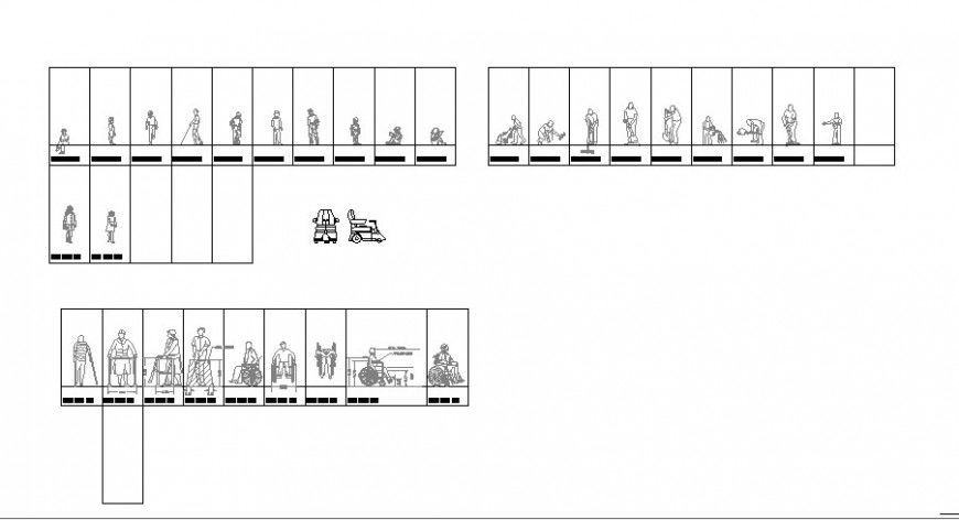 Creative people 2d act blocks cad drawing details dwg file