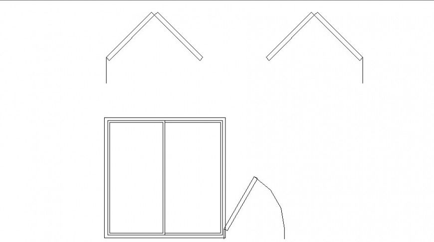 Creative single and double window blocks cad drawing details dwg file