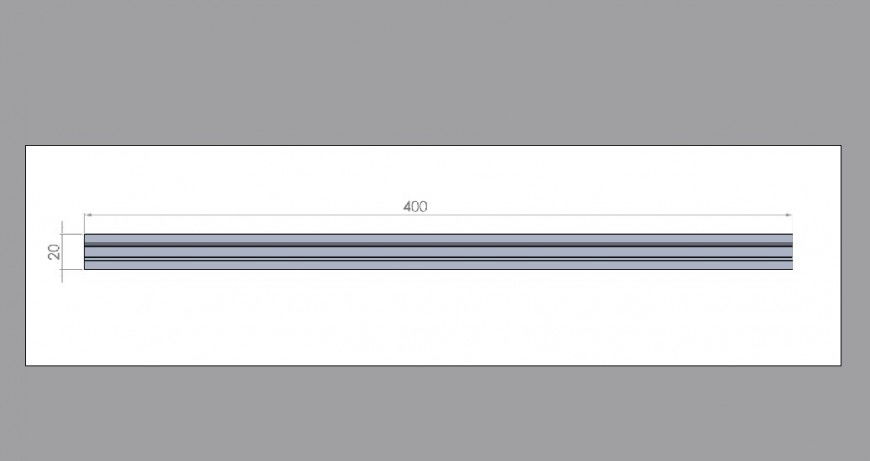 Creative slot-aluminium extrusion bar cad structure details jpg file