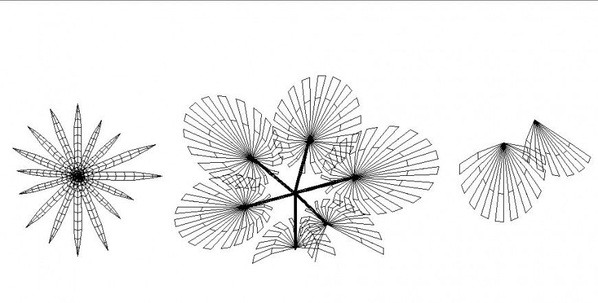 Creative small tree plant elevation blocks cad drawing details dwg file
