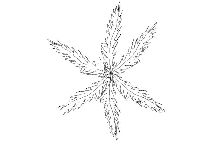 Creative small tree plant top view elevation cad block details dwg file