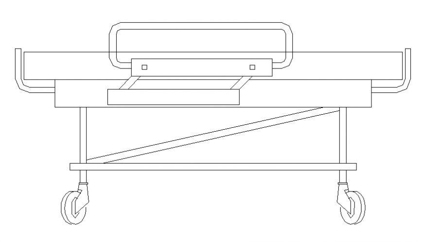 Creative stretcher block side elevation cad block details dwg file