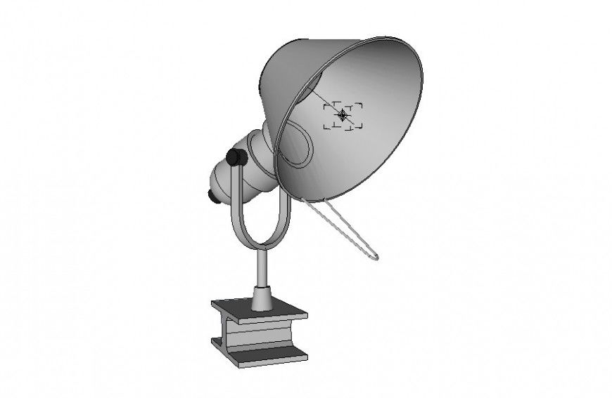 Creative study table lamp 3d model cad drawing details skp file