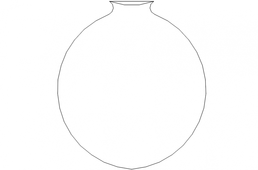 Creative urban water storage jug front elevation block cad drawing details dwg file