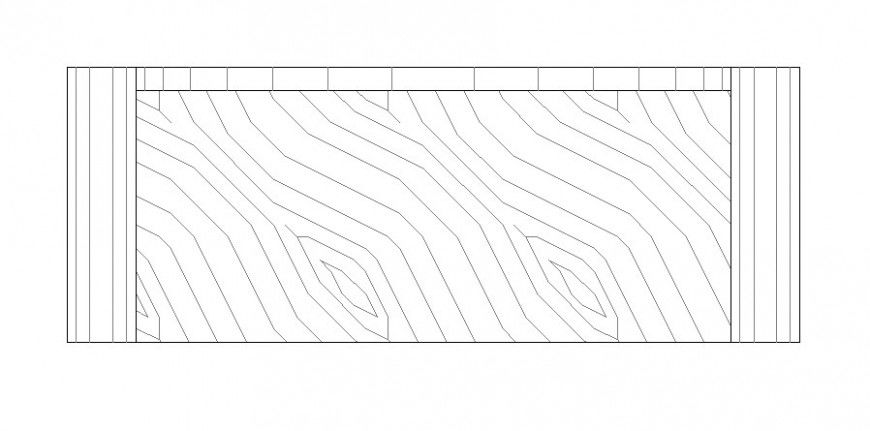 Creative wooden bench top view elevation cad block details dwg file