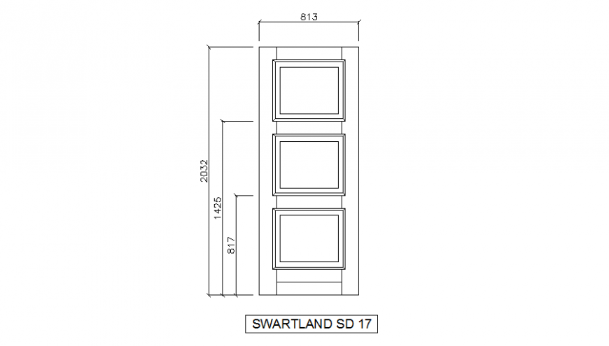 Creative wooden door block cad drawing details dwg file