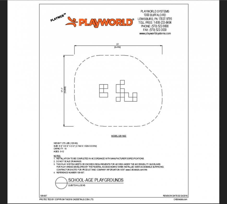 Cubit hillocks play area play equipment details of themed park dwg file