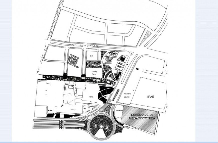 Cultural Centre General Plan in auto cad file
