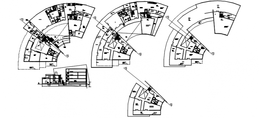 Cultural Centre Plan and Elevation AutoCAD File with Detailed Layouts