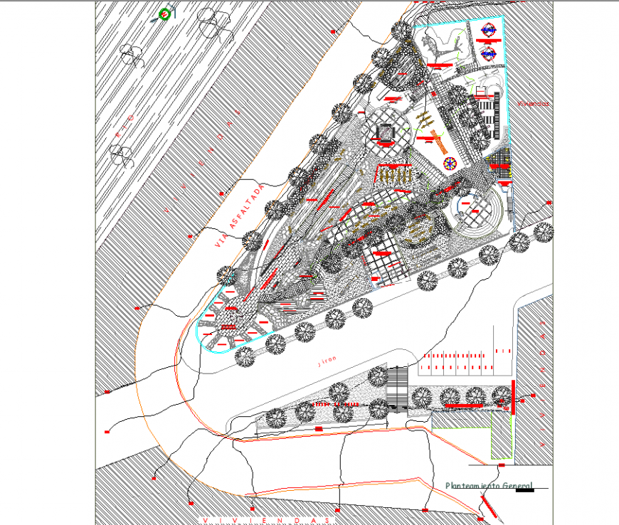 Cultural Children's Park drawing in dwg file.