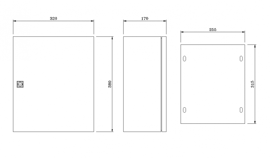 Cup-board detail CAD furniture detail elevation 2d view layout autocad file