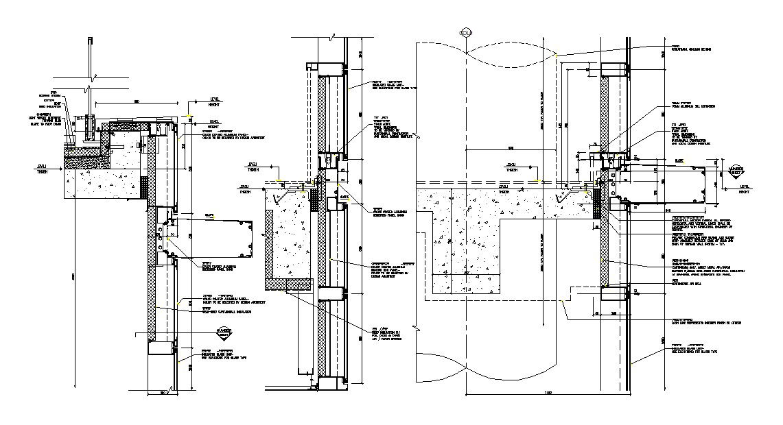 curtain wall drawing Free DWG File