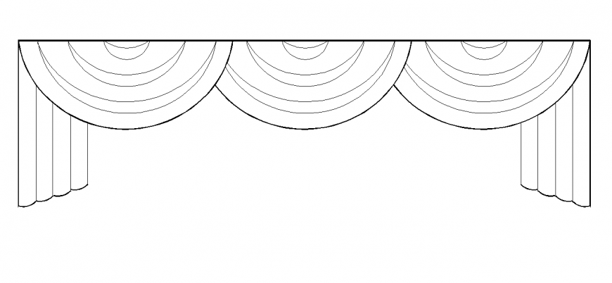 Curtain CAD blocks layout 2d view autocad file