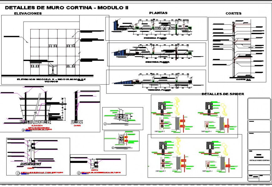 Curtain wall detail section autocad file