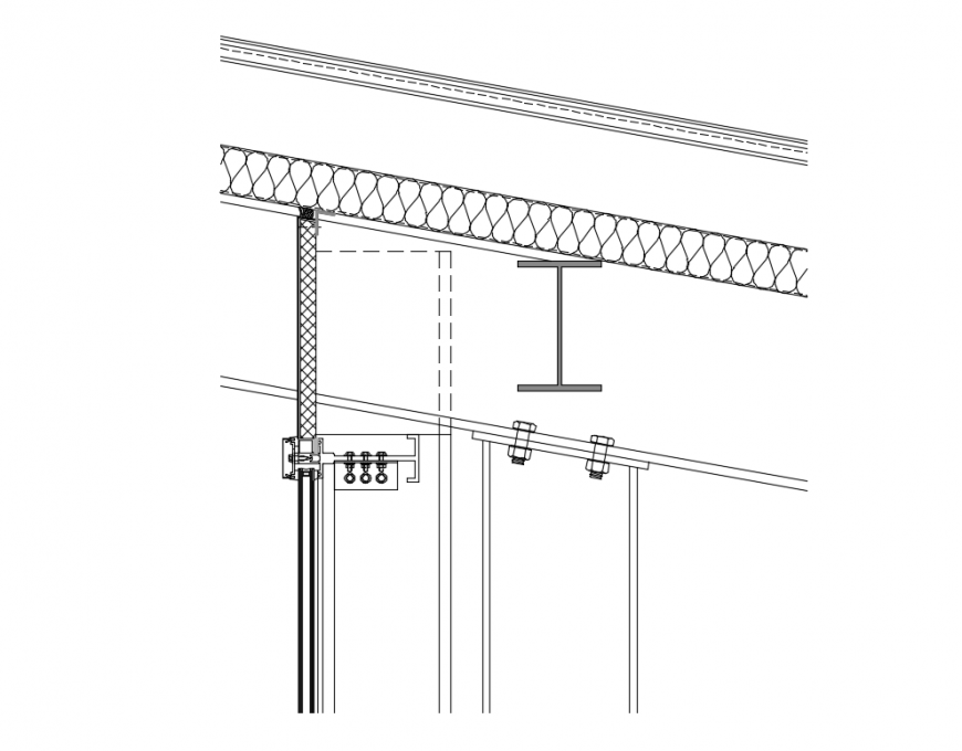 Curtain wall joints cad structure details dwg file