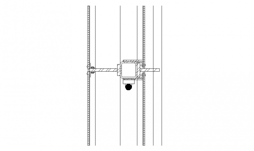 Curtain wall joints construction details dwg file