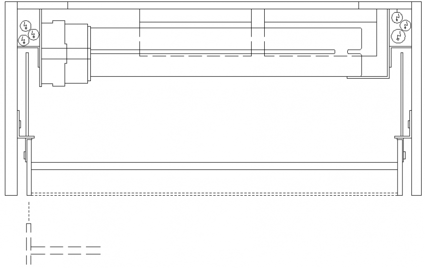 Curtain wall structure details drawing dwg file