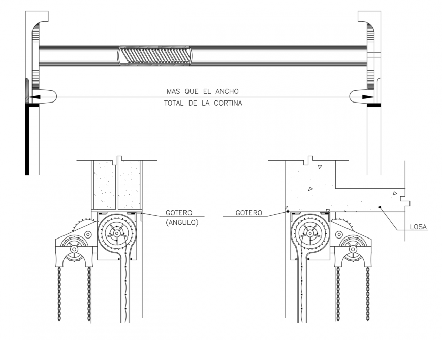 Curtain window installation cad drawing details dwg file