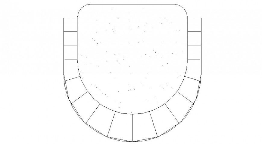 Cute chair top view elevation 2d block cad drawing details dwg file