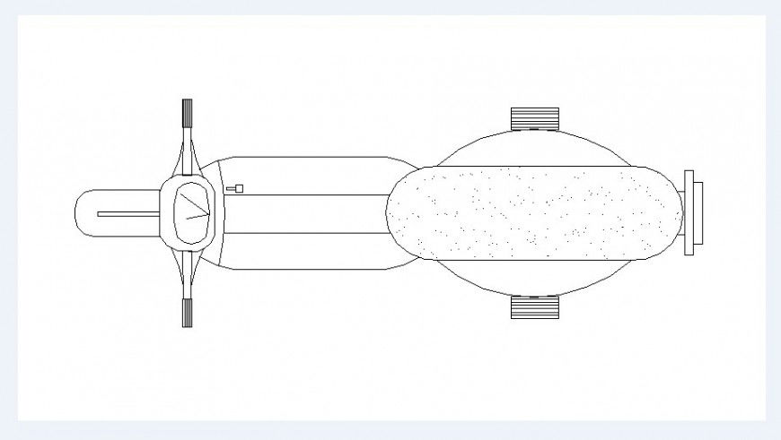 Cute scooter Side top view elevation block drawing details dwg file