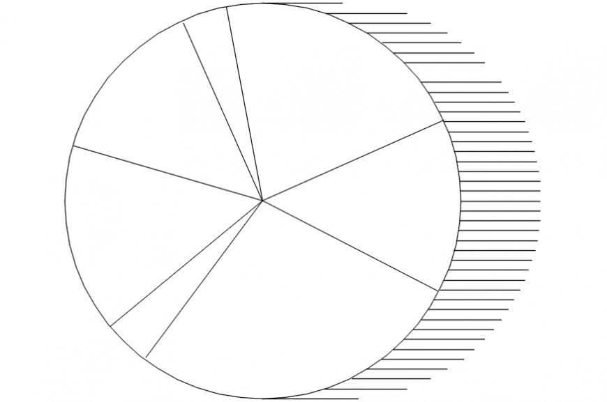 Cute tree plant with shade drawing details dwg file