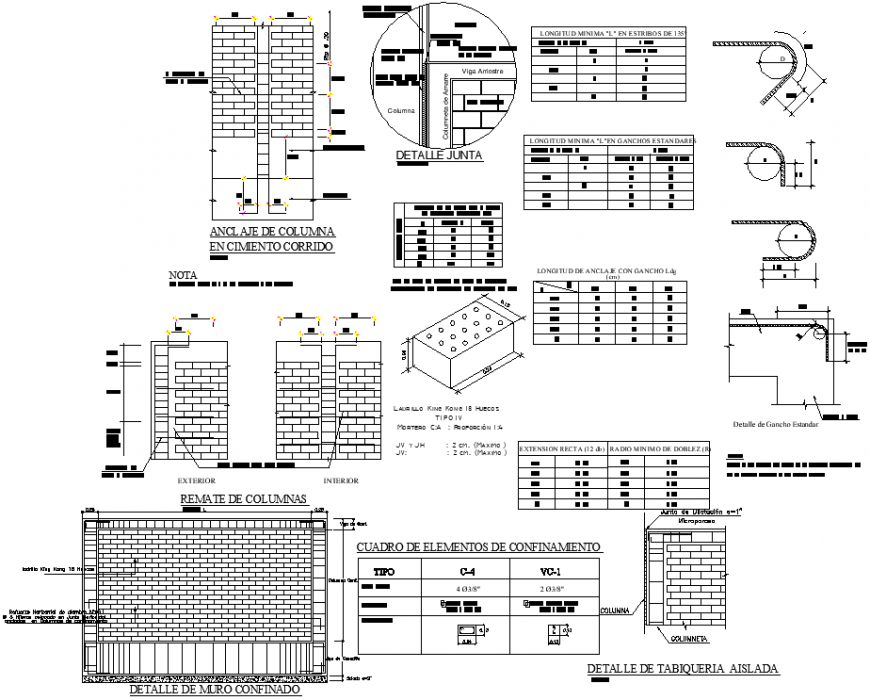 Cutting façade reinforced concrete plan with detailing dwg file.