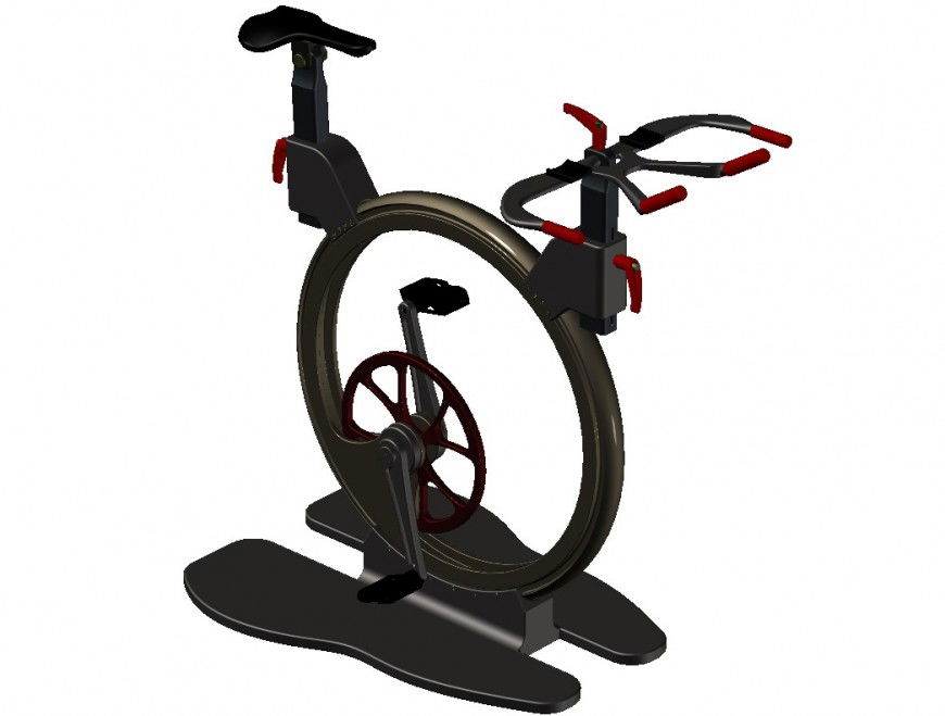 Cycle unit detail 3d model autocad file