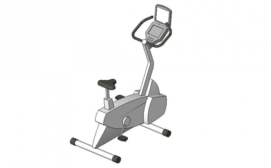 Cycling machine of gyming units drawings 3d model Revit file