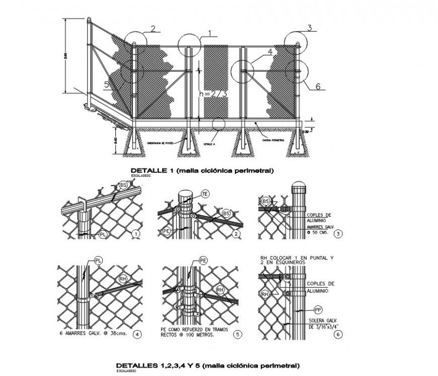 Cyclone mesh detail dwg file