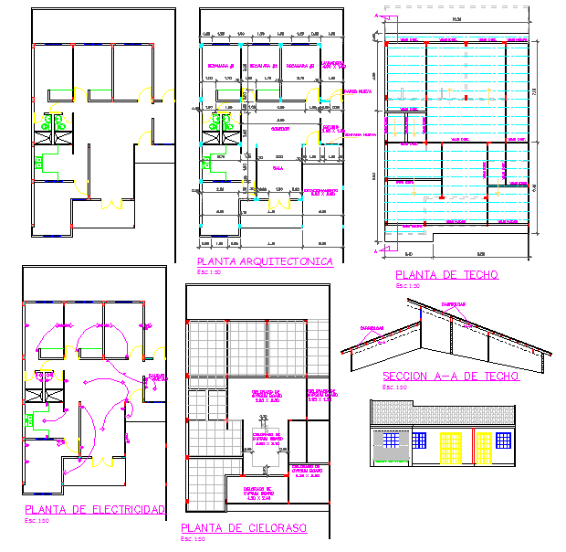 DWG townhouse floor plan for home planning and design