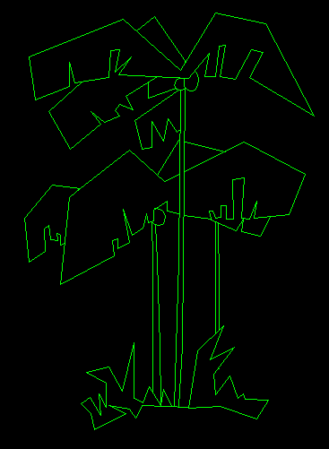 Heighted Tree CAD Drawing for Landscape and Architectural Design