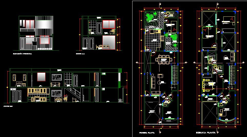 Condominium House AutoCAD File with Detailed 2D Architectural Drawing