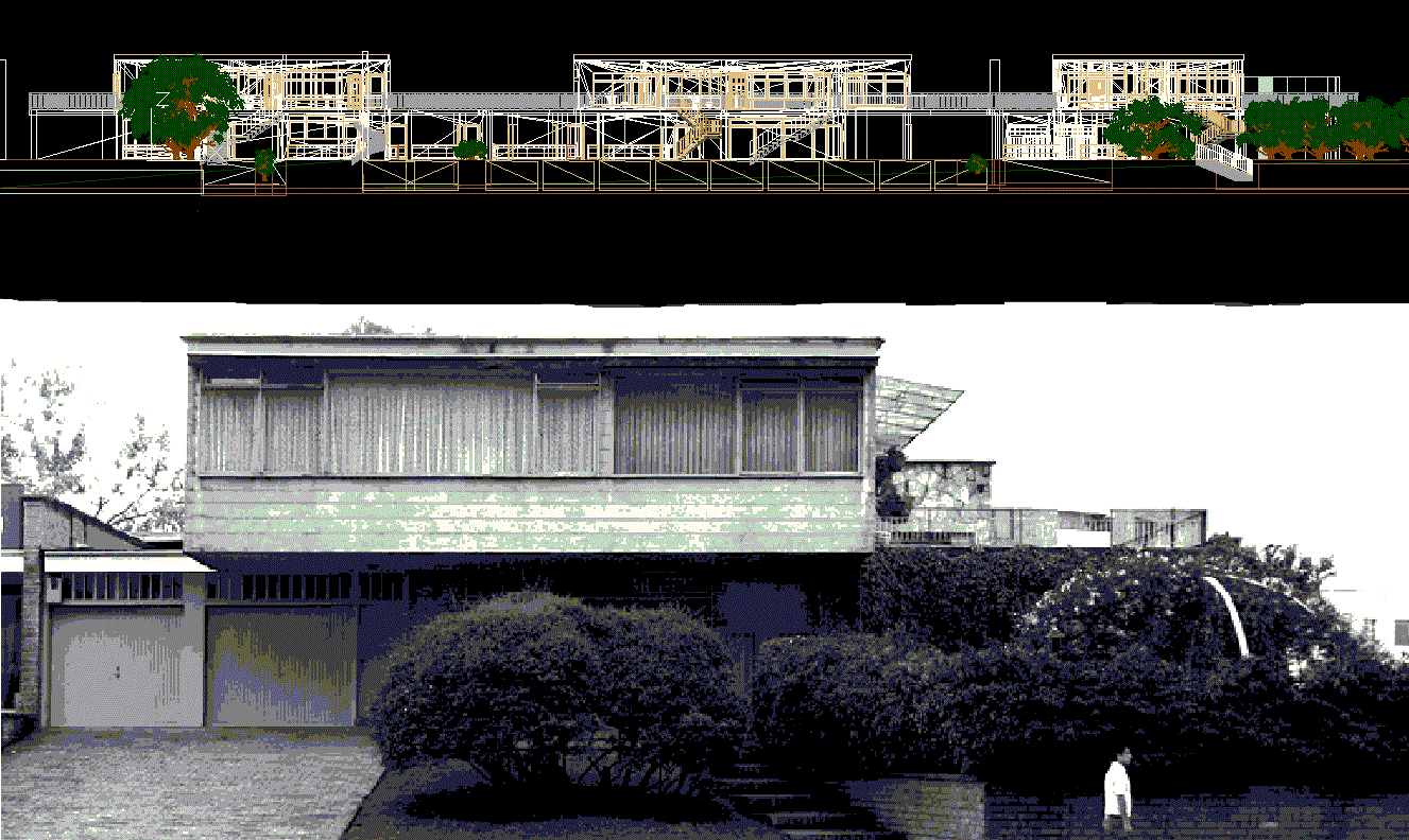 Gomez House Elevation CAD File for Residential Architecture Projects