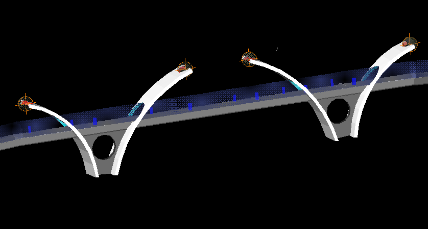 3D Bridge AutoCAD DWG File with Structural Rendered Design View