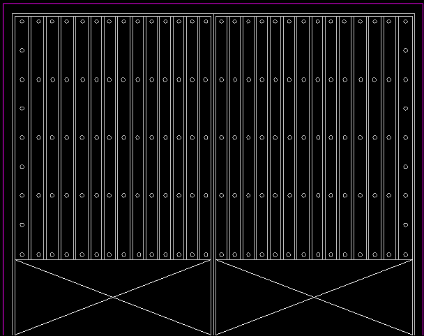 Garage Gate AutoCAD DWG File with Detailed 2D Elevation View