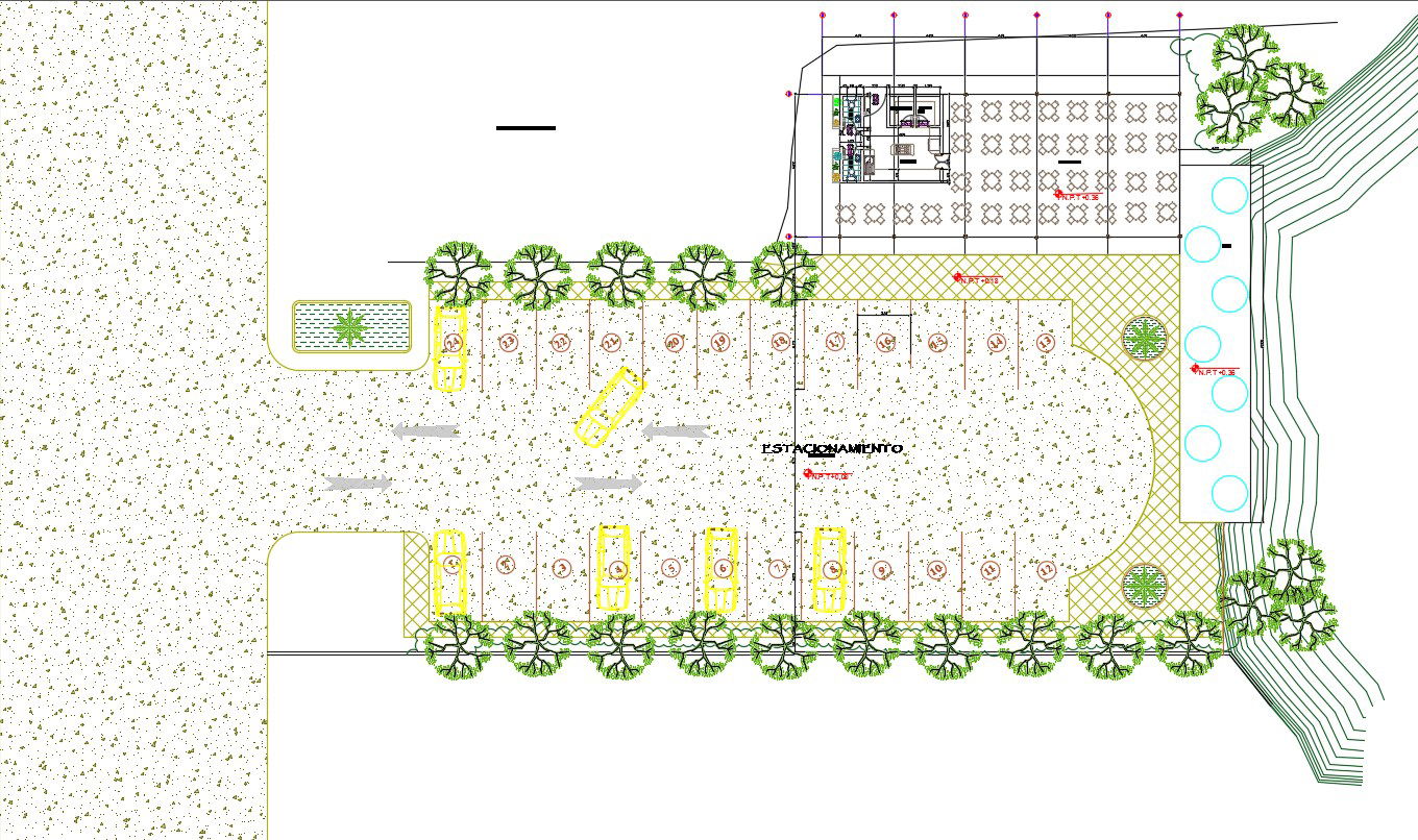 Open restaurant autocad drawing