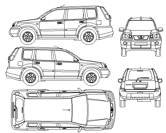 Car CAD Drawing with 2D Side Views for an AutoCAD Download Now