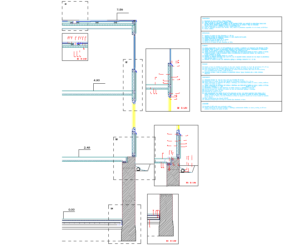 AutoCAD Wooden Structure DWG with Complete Sectional Detail Layout