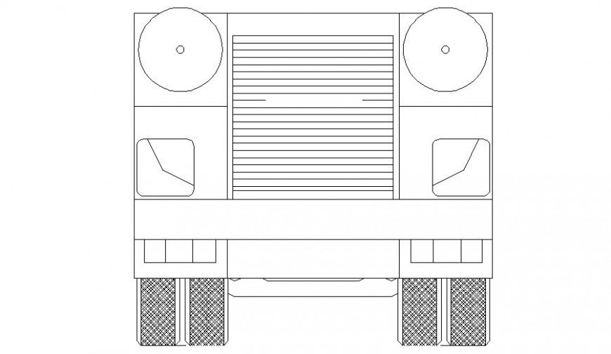 Damper machine 2d drawing in autocad software