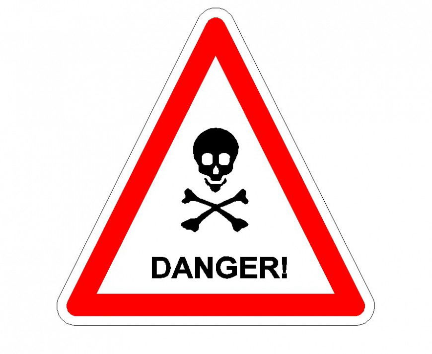 Danger sign CAD civil logo and symbols layout CAD block autocad file
