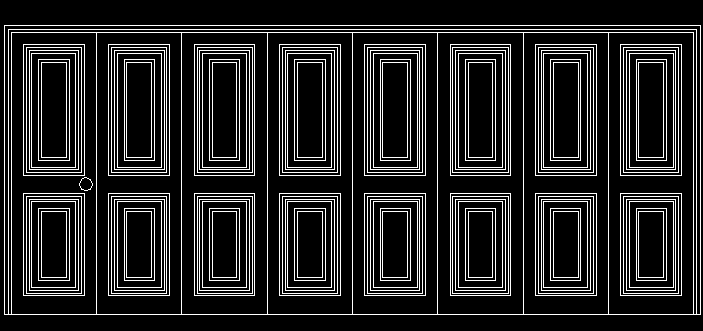 Window CAD Drawing DWG with 2D Front View and Panel Detailing