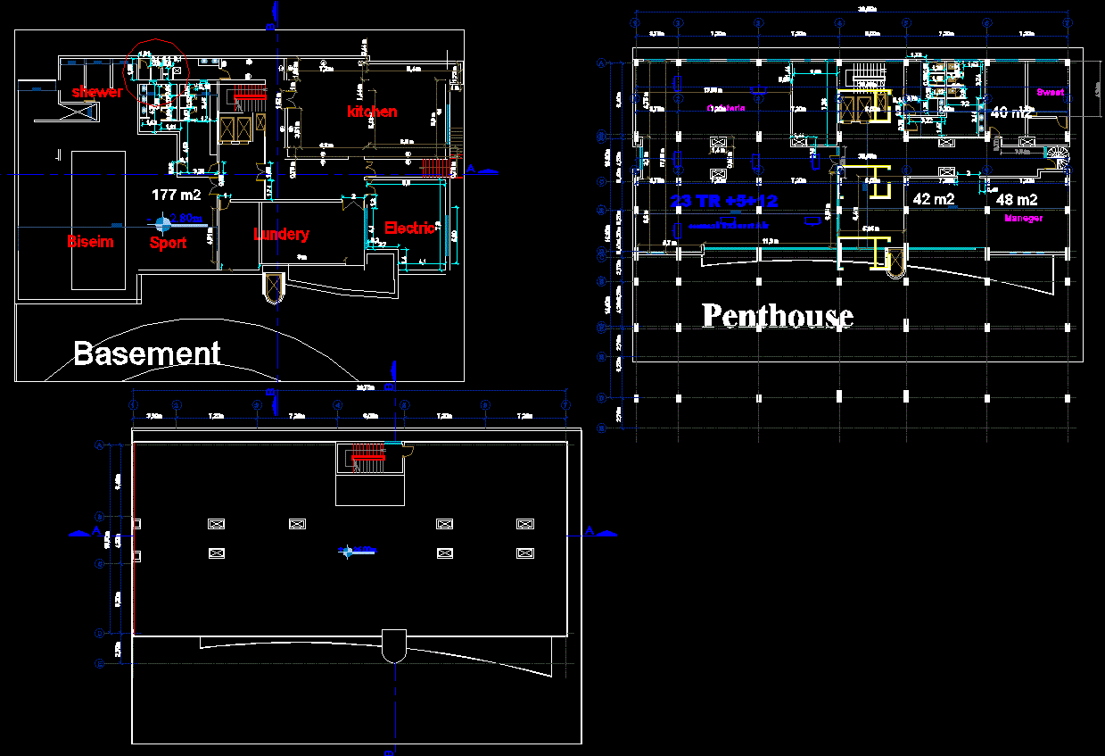 Penthouse Drawings and Luxury Residential Design in AutoCAD DWG File