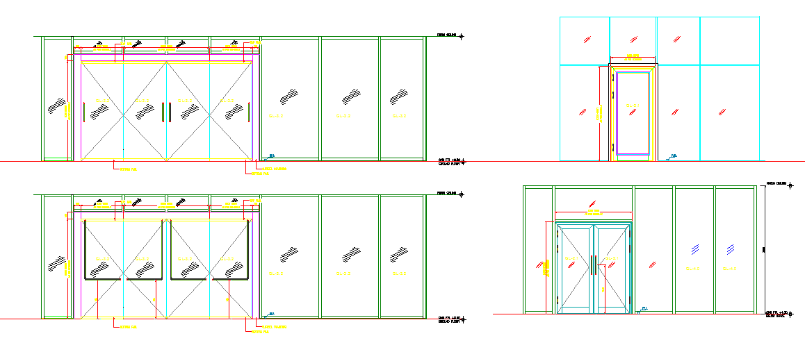 DOORS, S.STEEL DETAIL FITTINGS AND FIXATION